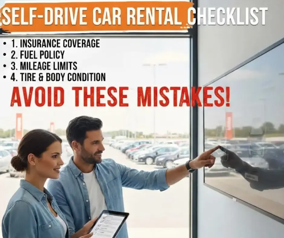 Booking a self-drive car rental to avoid common travel mistakes