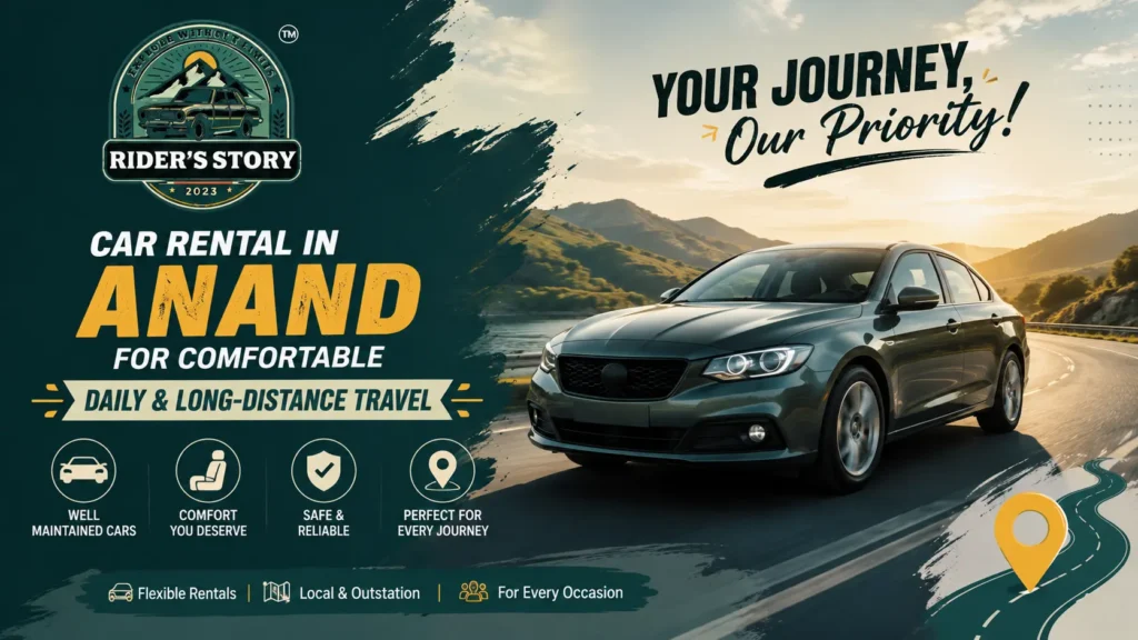 Car rental in Anand offering reliable and affordable vehicles for local travel, airport transfers, and outstation trips