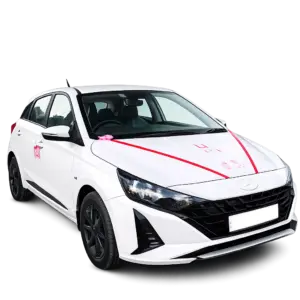 Hyundai i20 in Ahmedabad offering a stylish hatchback experience for city drives and outstation travel