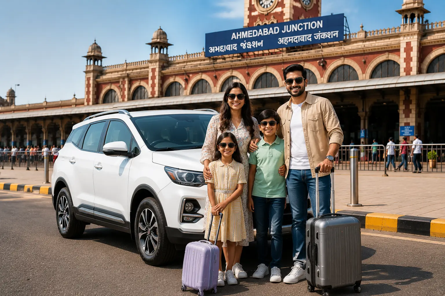 Self car rental in Ahmedabad Railway Station offering flexible travel, easy pickup, and complete driving freedom