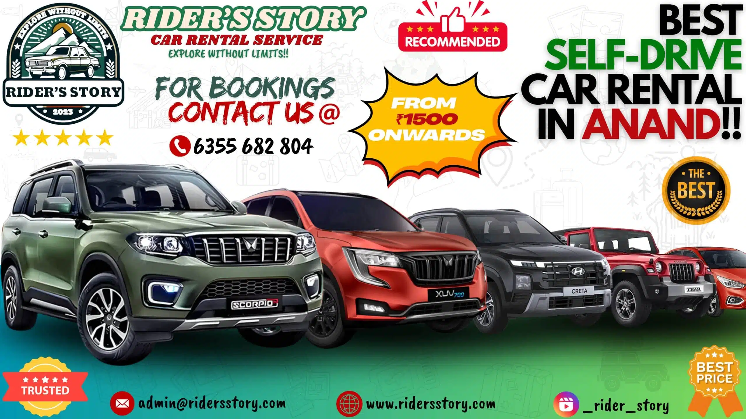 Self car rental service in Anand Gujarat for comfortable travel