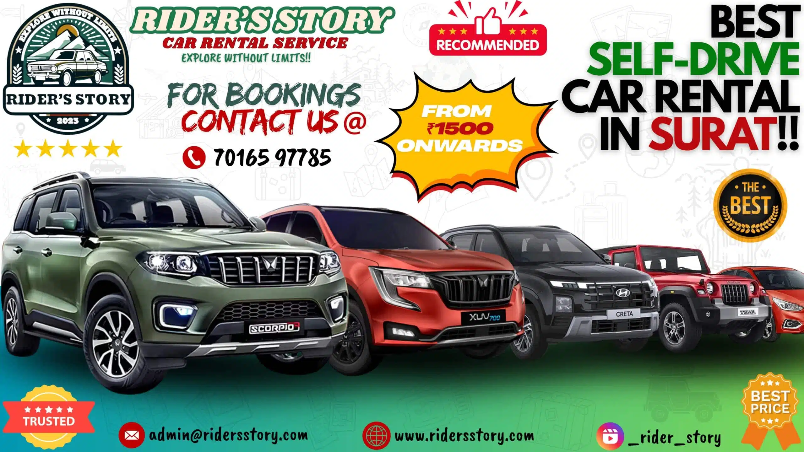 Self drive car rental service in Surat for comfortable travel